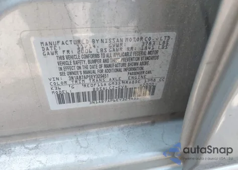 2014 Nissan Sentra S from USA, damaged, VIN 3N1AB7AP6EY329451